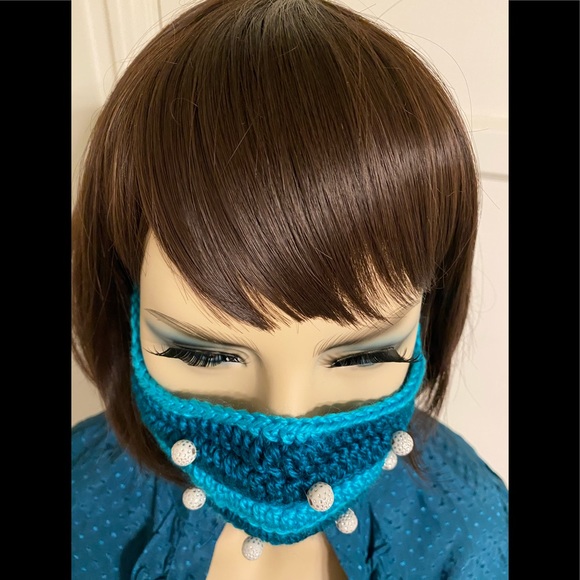 Decorative Hand-knitted Face Mask - Picture 10 of 13